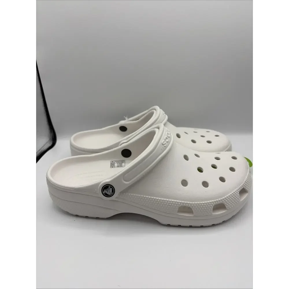 Crocs Men's Classic Clog Authentic Shoe Style 10001 Sz US M9 W11 EU 43 NWT White